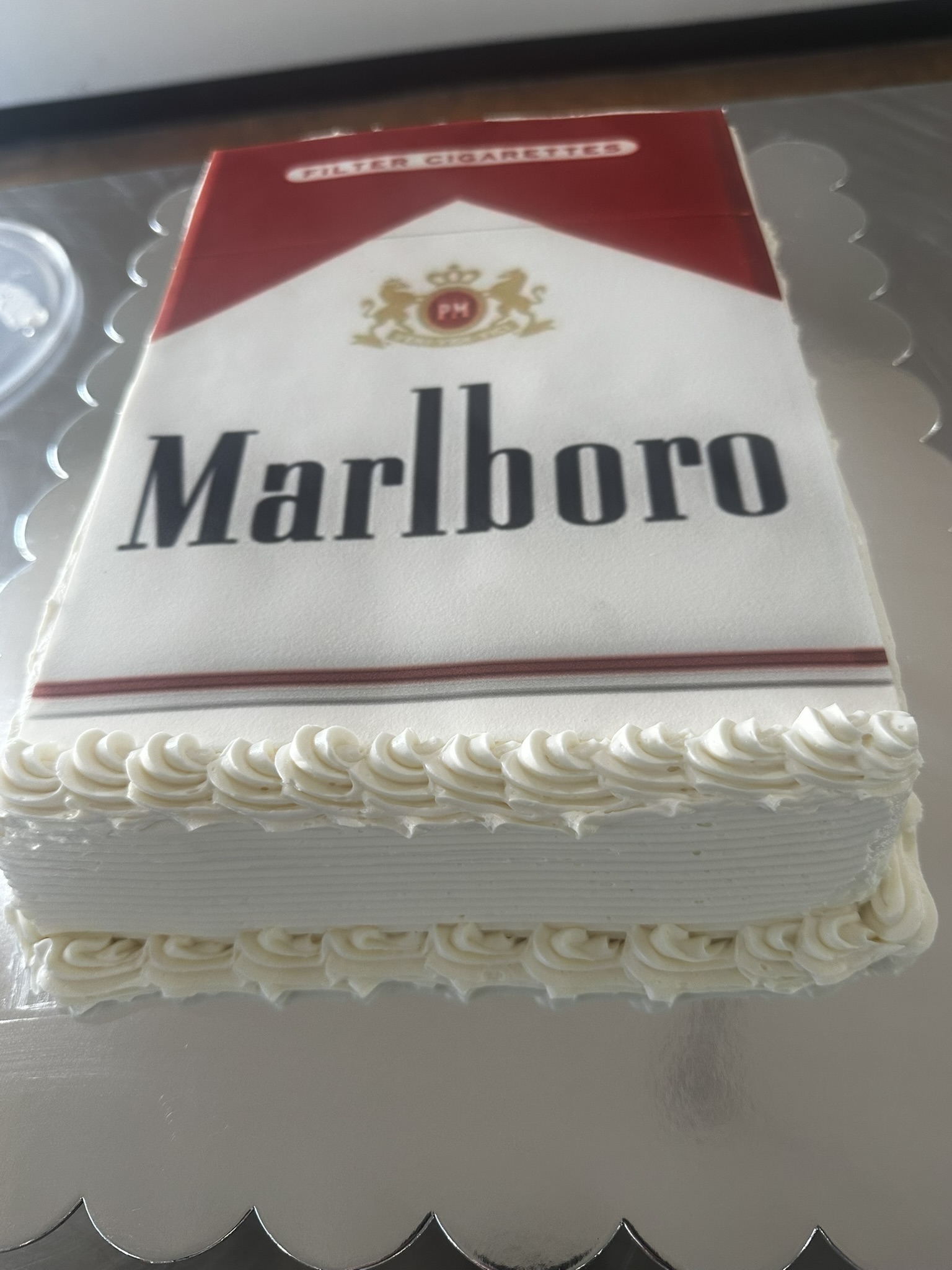 Custom edible photo cake example