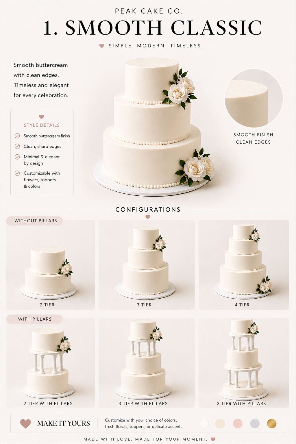 Wedding cake style preview
